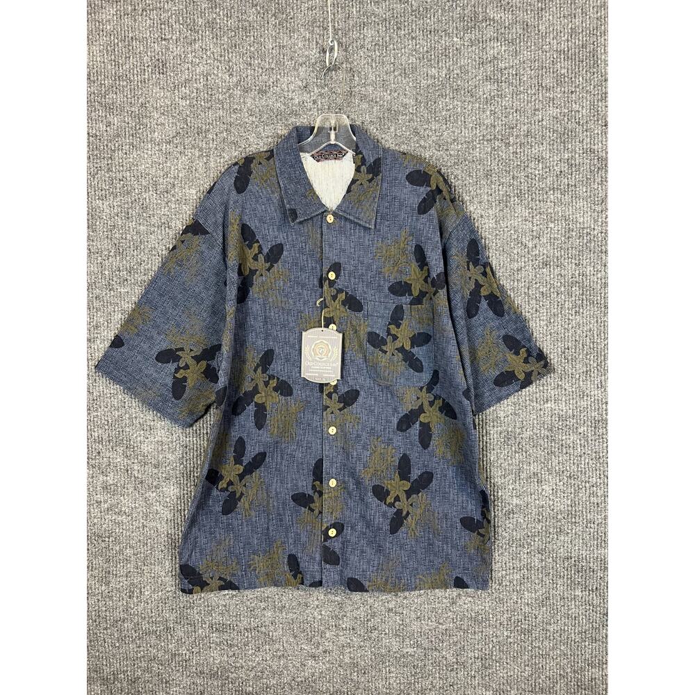Vintage Old College Inn Button Up Shirt Mens XL Floral Tropical Retro Y2K 90's